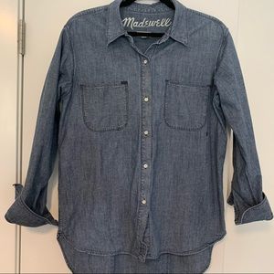 Madewell Perfect Ex-Boyfriend Chambray Shirt Large